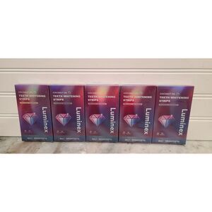 Luminex Coconut Oil Teeth Whitening Strips Lot of 5/140 Strips/70 Treatments